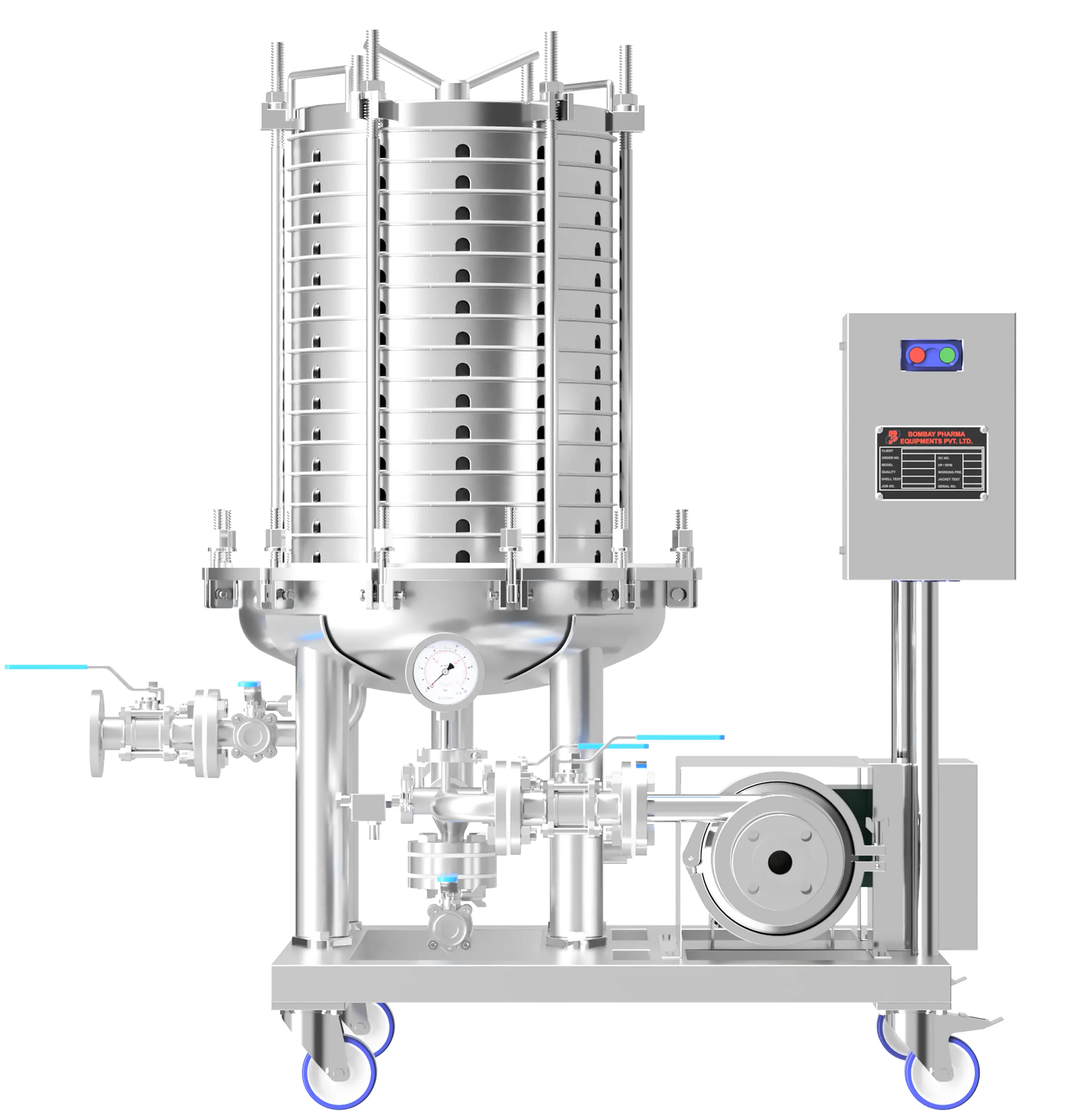 Bombay Pharma Zero Hold-Up Filter Press for Pharmaceutical Use